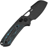 Kansept Knives Nahual Crossbar Lock Titanium & Arctic Carbon Fiber Folding MagnaCut Knife 2125V4