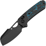 Kansept Knives Nahual Crossbar Lock Titanium & Arctic Carbon Fiber Folding MagnaCut Knife 2125V4