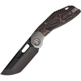 Ketuo Yakuza B Framelock Titanium & Copper Foil Carbon Fiber Folding M390 Knife M035