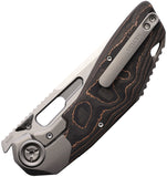 Ketuo Yakuza S Framelock Titanium & Copper Foil Carbon Fiber Folding M390 Knife M036