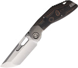 Ketuo Yakuza S Framelock Titanium & Copper Foil Carbon Fiber Folding M390 Knife M036
