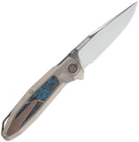Ketuo Bratva MP Linerlock Titanium & Carbon Fiber Folding Bohler M390 Pocket Knife M056