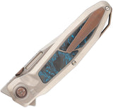 Ketuo Bratva P Linerlock Titanium & Carbon Fiber Folding Bohler M390 Pocket Knife M058
