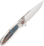 Ketuo Bratva P Linerlock Titanium & Carbon Fiber Folding Bohler M390 Pocket Knife M058