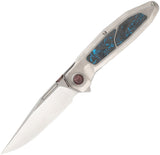 Ketuo Bratva P Linerlock Titanium & Carbon Fiber Folding Bohler M390 Pocket Knife M058