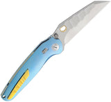 Ketuo Dirty Bird B Button Linerlock Blue Titanium Folding Bohler M390 Pocket Knife M063