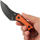 Kansept Knives Niko Orange Frag G10 D2 Steel Fixed Blade Knife w/ Sheath G004A10