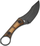 Kansept Knives Niko Yellow PEI Ultem D2 Steel Fixed Blade Knife w/ Sheath G004A11