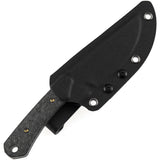 Kansept Knives Flank Shredded Carbon Fiber D2 Steel Fixed Blade Knife w/ Sheath G006A1