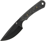 Kansept Knives Flank Shredded Carbon Fiber D2 Steel Fixed Blade Knife w/ Sheath G006A1