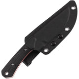 Kansept Knives Flank Black & Red G10 D2 Steel Fixed Blade Knife w/ Sheath G006A2