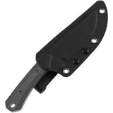 Kansept Knives Flank Black Micarta Rose Gold D2 Steel Fixed Blade Knife w/ Sheath G006A3