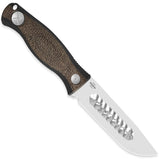 Kizer Cutlery Polaris Brown Burlap Micarta & Black G10 AEB-L Fixed Blade Knife w/ Sheath 1100A3