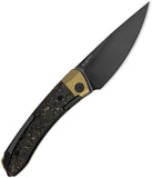 Kizer Cutlery Mini Momo Linerlock Gold Carbon Fiber & Titanium Folding S90V Knife 3663A3