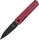 Kizer Cutlery Feist Linerlock Red Demin Micarta Folding 154CM Pocket Knife V3499C3