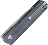 Kizer Cutlery Feist Linerlock Blue Demin Micarta Folding 154CM Pocket Knife V3499C4