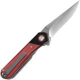 Kizer Cutlery Comet Linerlock Dark Brass & Red Micarta Folding 154CM Knife V3614C4