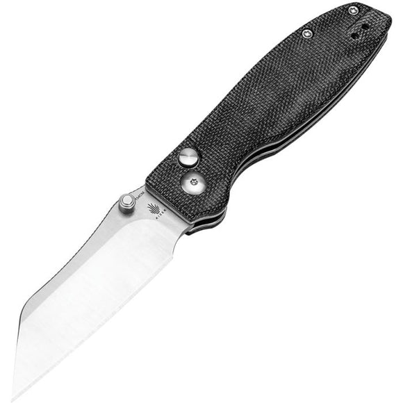 Kizer Cutlery Cryptid Button Lock Black Micarta Folding 154CM Pocket Knife V3657C1