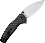 Kizer Cutlery Mini Grouper Button Lock Black Carbon Fiber & G10 Folding Nitro-V Pocket Knife V3669A1