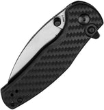 Kizer Cutlery Mini Grouper Button Lock Black Carbon Fiber & G10 Folding Nitro-V Pocket Knife V3669A1