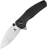Kizer Cutlery Mini Grouper Button Lock Black Carbon Fiber & G10 Folding Nitro-V Pocket Knife V3669A1