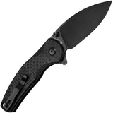 Kizer Cutlery Mini Grouper Button Lock Black G10 Folding Nitro-V Pocket Knife V3669A2
