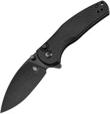 Kizer Cutlery Mini Grouper Button Lock Black G10 Folding Nitro-V Pocket Knife V3669A2