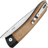 Kizer Cutlery Momo Brown Micarta & Black G10 Folding Nitro-V Pocket Knife V4663A2