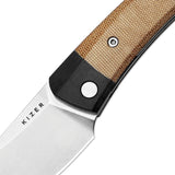 Kizer Cutlery Momo Brown Micarta & Black G10 Folding Nitro-V Pocket Knife V4663A2