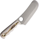 Knives Of Alaska Brown Bear Grooved Stag D2 Steel Fixed Blade Knife w/ Sheath 00002FG