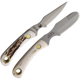 Knives Of Alaska Muskrat & Cub Combo Black SureGrip D2 Steel Fixed Blade Knife 2pc Set 00101FG