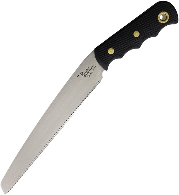 Knives Of Alaska Bone Saw Black SureGrip SK5 Steel Serrated Fixed Blade Knife 00110FG