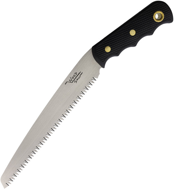 Knives Of Alaska Wood Saw Black SureGrip SK5 Steel Serrated Fixed Blade Knife 00111FG