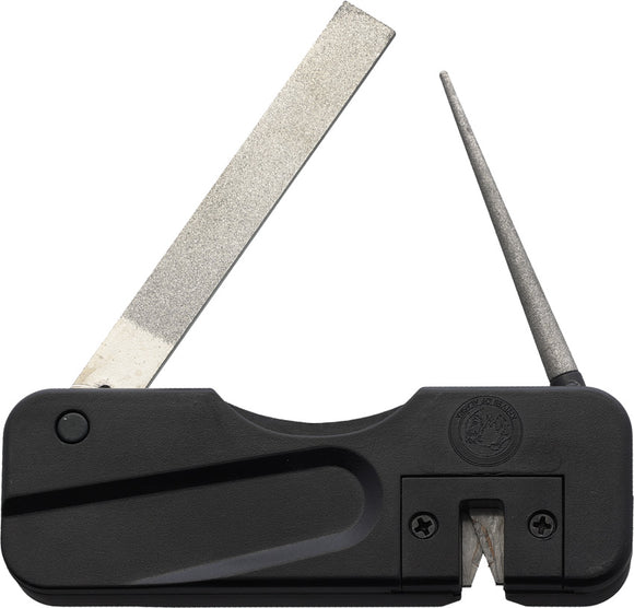 Knives Of Alaska Black 3-Way Knife Sharpener 00396FG