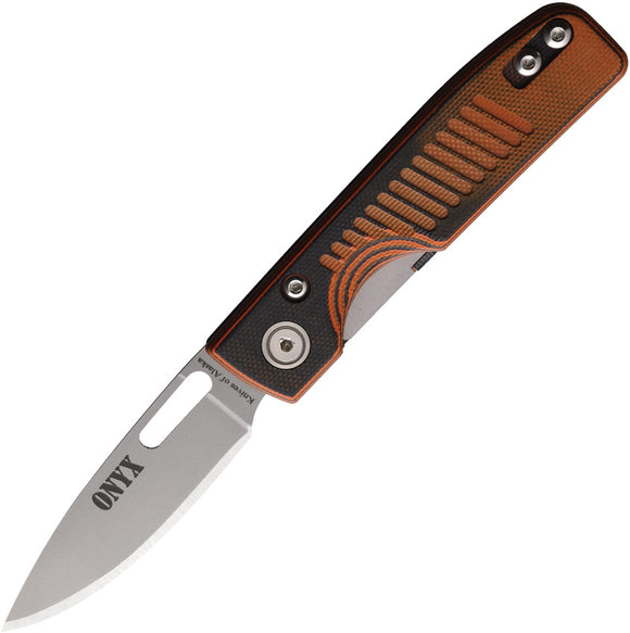 Knives Of Alaska Onyx Linerlock Black & Orange G10 Folding S30V Pocket Knife 00797FG