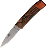 Knives Of Alaska Automatic Onyx Knife Button Lock Orange & Black G10 MagnaCut Blade 00955FG