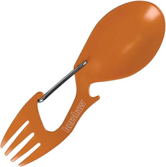 Kershaw Ration Orange Fork Spoon Spork Camping Travel Pocket Eating Tool 1140ORX