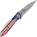 Kershaw Leek Linerlock USA Flag Aluminum Folding 14C28N Pocket Knife 1660USA