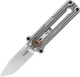 Kershaw Cybernet Sliding Button Lock Manual OTF Stainless D2 Steel Knife 2046