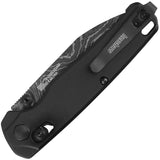 Kershaw Bel Air DuraLock Black Aluminum Folding Damascus Pocket Knife 6105BLKDAM
