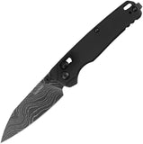Kershaw Bel Air DuraLock Black Aluminum Folding Damascus Pocket Knife 6105BLKDAM