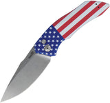 Kershaw Automatic Launch 1 Knife Button Lock USA Flag Alumium CPM-154 Blade 7100USA