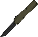 Kershaw Automatic Livewire Knife OTF Olive Green Aluminum Black MagnaCut Tanto Blade 9000TOLBLK