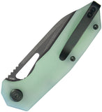Kubey Vagrant Linerlock Jade G10 Folding Black 14C28N Pocket Knife 291R
