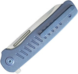 Kubey KB Knives Steelhead Linerlock Blue Titanium Folding M390 Pocket Knife 315C