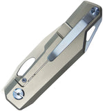 Kubey Verijero Framelock Gray 6AL4V Titanium Folding 14C28N Pocket Knife 340A