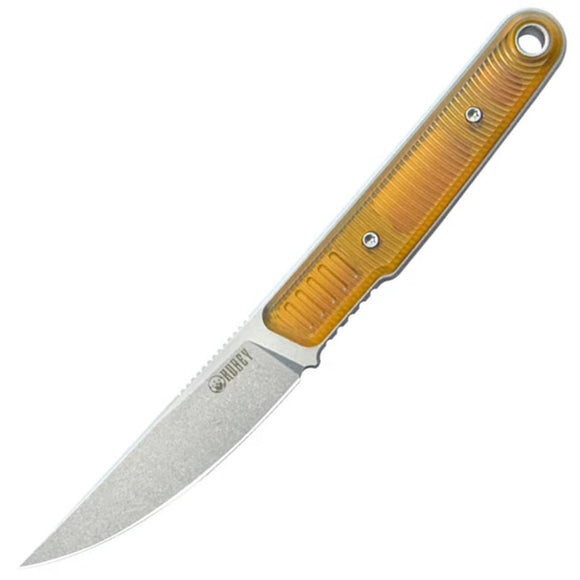 Kubey JL Kwaiken Fixie Ultem Sandvik 14C28N Clip Point Fixed Blade Knife 355C