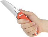 Kubey 10-8 Button Lock Orange G10 Folding 14C28N Sheepsfoot Pocket Knife 363B
