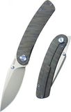 Kubey Momentum Framelock Flamed Titanium Folding Bohler M390 Pocket Knife 386C