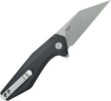 Kubey Fenrir Button Lock Black G10 Folding 14C28N Wharncliffe Pocket Knife 393A